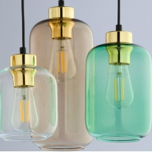 Lampa szklana potrójna Marco Green II multikolor TK Lighting