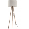 Lampa podłogowa do salonu | Lampa podłogowa trójnóg z abażurem Tokyo buk/len TK Lighting