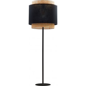 Lampa podłogowa rattanowa Boho 38 czarna TK Lighting