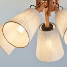 Lampa sufitowa z 5 kloszami Vaio V naturalna TK Lighting