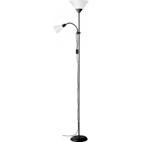 Stylizowana Lampa podłogowa antyczna Spari Czarna/Biała Brilliant do hotelu i restauracji.