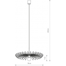 Lampa wisząca druciana loft Umbrella 78 Czarna Nowodvorski