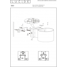 Kinkiet ścienny Xio Okrągły Biały Lucide