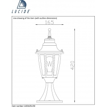 Lampa zewnętrzna latarnia retro Tireno 47 Czarny Lucide