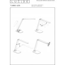 Lampa biurkowa minimalistyczna Vario Led Biała Lucide