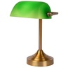 Stylizowana Lampa biurkowa bankierska Banker Zielona Lucide do hotelu i restauracji.