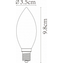 Żarówka dekoracyjna C37 Filament Ściemniana E14 4W 320Lm Lucide
